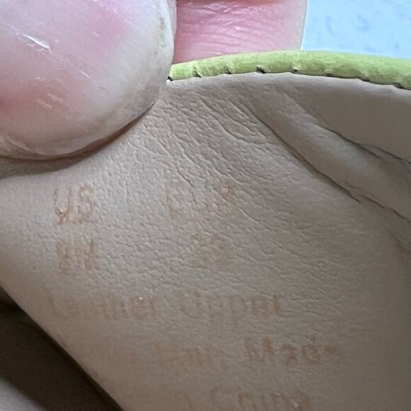 Sam Edelman Yaro Ankle Strap Block Heel Sandal Kiwi Croc Women 9M Tried On - Picture 9 of 10